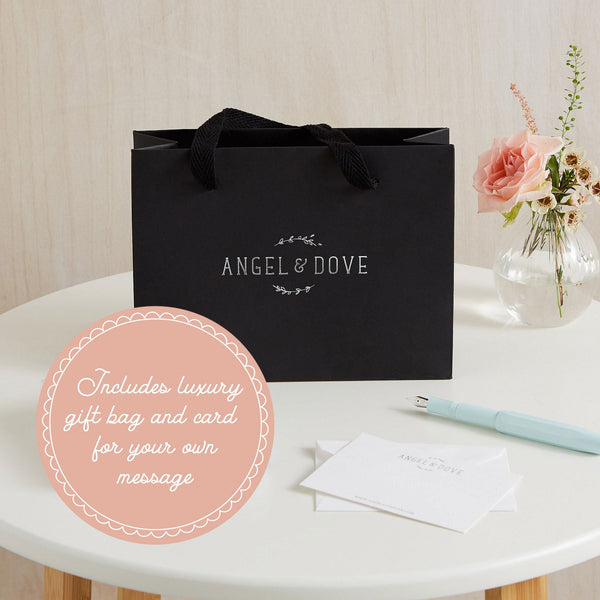 Silver Angel's Wing 'Thinking of You' Bracelet Sympathy Gift with Luxury Bag & Card - Angel & Dove