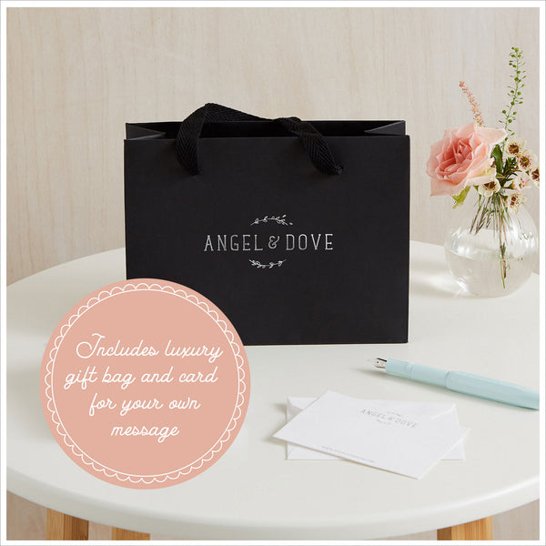 Silver Heart 'Memories' Necklace Sympathy Gift with Luxury Bag & Card - Angel & Dove